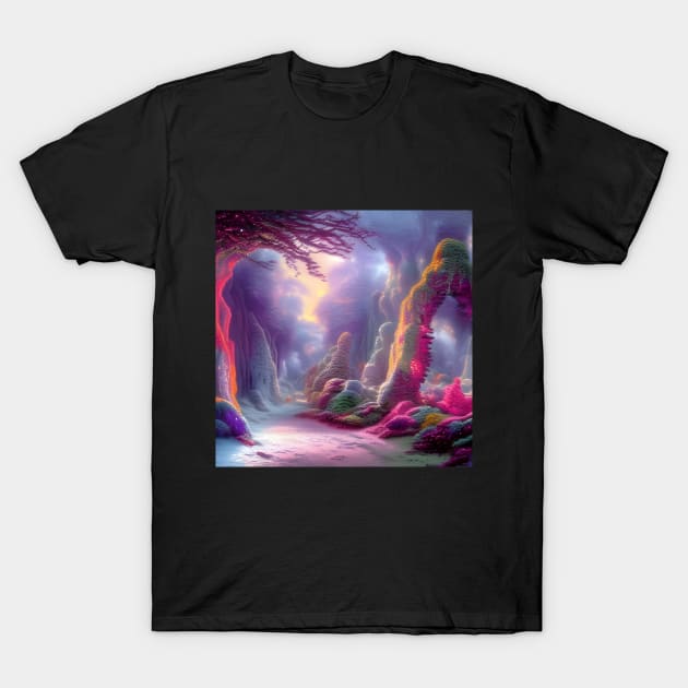 Colorful Crystal Stalactite T-Shirt by SmartPufferFish